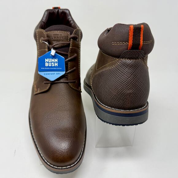Nunn Bush Chuka Hiker Boots Brand New In Box Mens 8 1/2 Brown Cognac S-1533 - Picture 7 of 16